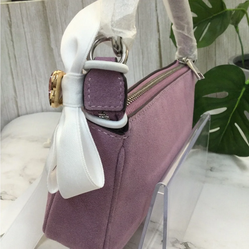 NWT Coach Women's Lilac Suede Shoulder Bag